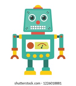 
Flat icon design of alien robot 
