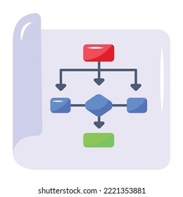 A flat icon design of architectural project