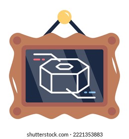 A flat icon design of architectural project