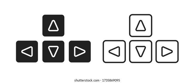 Flat icon design arrow button. Vector up and down isolated set concept.