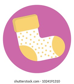 Flat icon design of baby socks