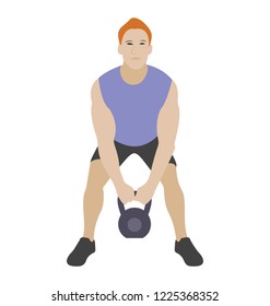 
Flat icon design of ball exercise 
