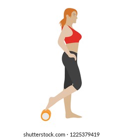 
Flat icon design of ball exercise 

