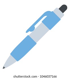 Flat icon design ballpoint for writing 