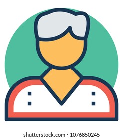 
Flat icon design of baseball player
