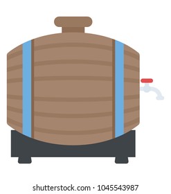 Flat icon design of beer cask
