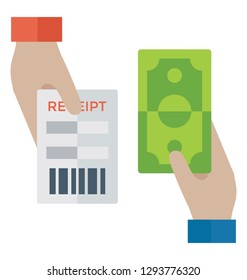 Flat icon design of bill payment 