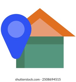 Diseño de icono plano, símbolo de color negro de ubicación GPS