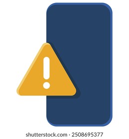 Diseño plano del icono, símbolo negro del color del error del teléfono