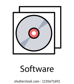 
flat icon design of blu ray, commonly known as CD

