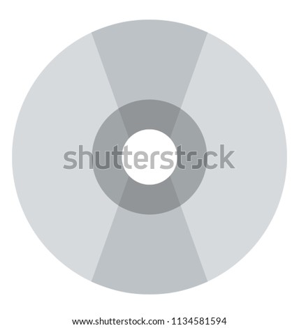 
Flat icon design of blu ray, commonly known as CD
