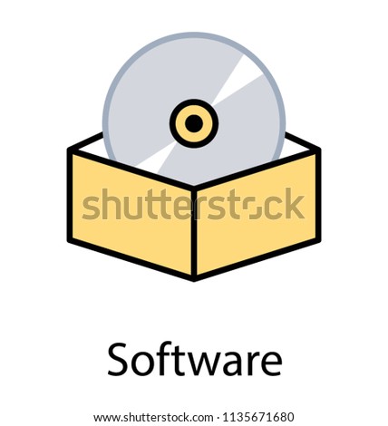 
flat icon design of blu ray, commonly known as CD
