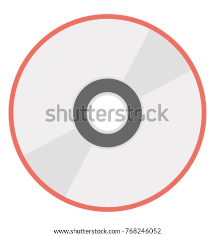 
Flat icon design of blu ray or CD
