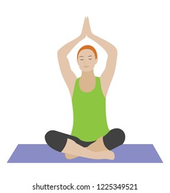 
Flat icon design of buddha style yoga 
