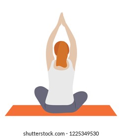 
Flat icon design of buddha style yoga 
