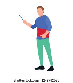 Flat icon design of business guide