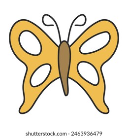 Ein flaches Icon Design des Schmetterlings

