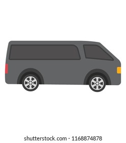 
Flat icon design of campervan

