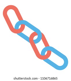 
Flat icon design of a chain
