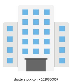 
Flat icon design of a commercial building
