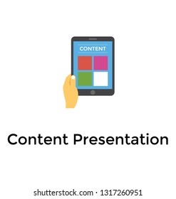 Flat icon design of content presentation 