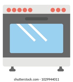 Flat icon design of a cooking range
