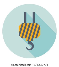 
Flat icon design of crane lifter
