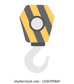 
Flat icon design of crane pulley
