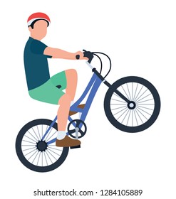 Flat icon design of cycling 