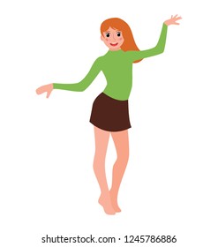 Flat icon design of dance pose