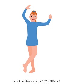 Flat icon design of dance posture