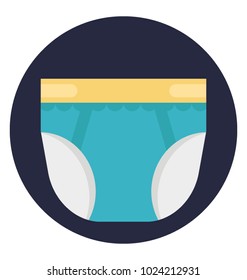 Flat icon design of a diaper