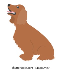 
Flat icon design of dog cartoon
