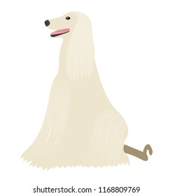 
Flat icon design of dog cartoon
