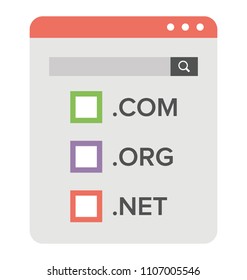 
Flat icon design of domain name system
