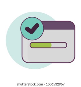 flat icon design - downloading icon