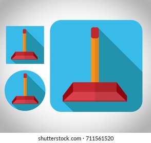 flat icon design dustpan garbage