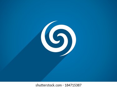 Flat icon design element. Abstract logo idea for business company.  Eco, green, water, spiral, cosmetics and medical concepts.  Pictogram for corporate identity template. Stock Illustration (Vector)