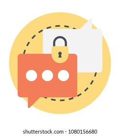 
Flat icon design of encrypted messaging
