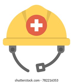 Flat icon design of engineer cap