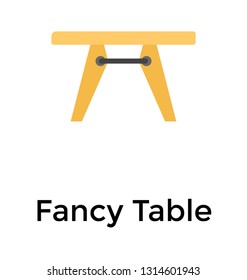 Flat icon design of fancy table 