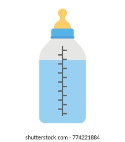 
Flat icon design of a feeding bottle
