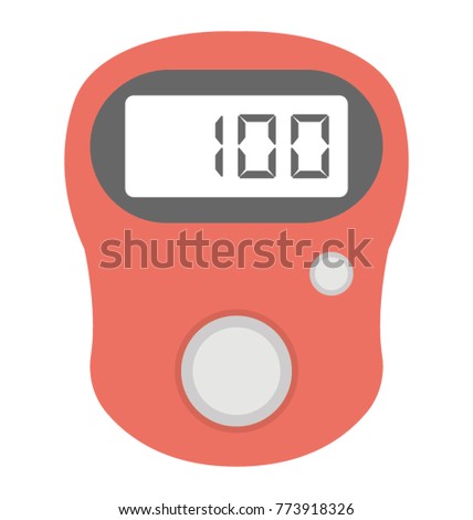Flat icon design of a finger tally counter
