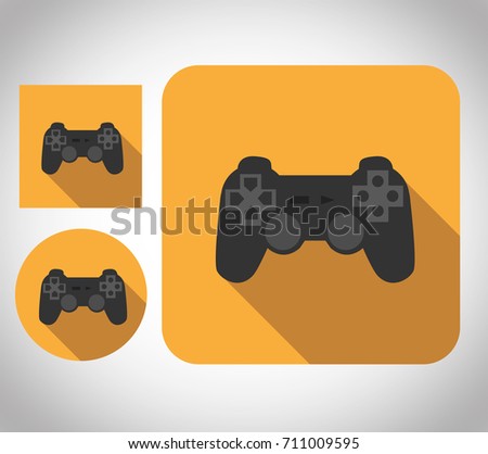 flat icon design game sticks 3 in 1 illustration