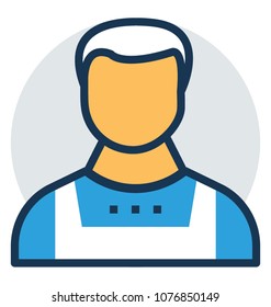 
Flat icon design of gardener
