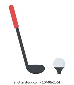 Flat icon design of golf tee