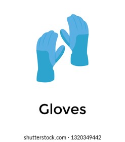 Flat icon design of hand gloves 