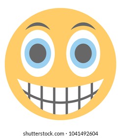 
Flat icon design of happy smiley
