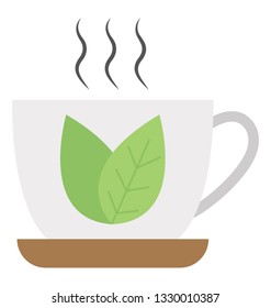 Flat icon design of herbal infusion 