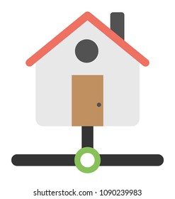 
Flat icon design of home area network
